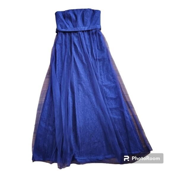 White By Vera Wang Strapless Maxi Dress Size 14 - Picture 1 of 12